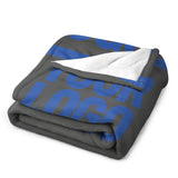 Custom Dark Gray Sky Blue Blanket