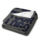 Custom Dark Gray Steel Blue Blanket