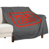 Custom Dark Gray Orange-Red Blanket