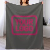 Custom Dark Gray Pink Blanket