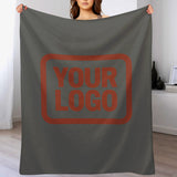 Custom Dark Gray Coral Red Blanket
