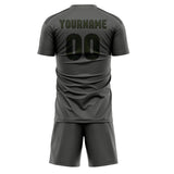 Custom Dark Grey Olive Soccer Set