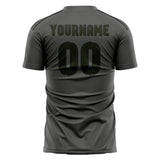 Custom Dark Grey Olive Soccer Jersey