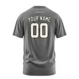 Custom Dark Grey Cream T-Shirt