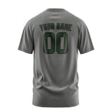 Custom Dark Grey Dark Green T-Shirt