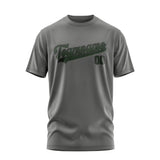 Custom Dark Grey Dark Green T-Shirt