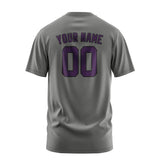 Custom Dark Grey Purple T-Shirt