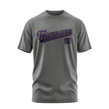 Custom Dark Grey Purple T-Shirt