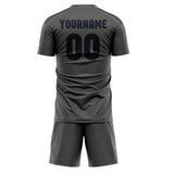 Custom Dark Grey Navy Soccer Set