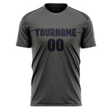 Custom Dark Grey Navy Soccer Jersey