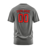 Custom Dark Grey Orange Red T-Shirt