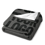 Custom Dark Gray Black Blanket