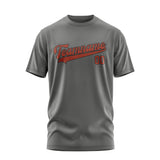 Custom Dark Grey Coral Red T-Shirt