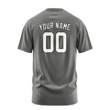 Custom Dark Grey White T-Shirt
