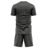 Custom Dark Grey Dark Grey Soccer Set