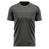 Custom Dark Grey Dark Grey Soccer Jersey