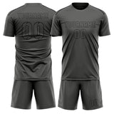 Custom Dark Grey Dark Grey Soccer Set