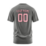 Custom Dark Grey Light Pink T-Shirt