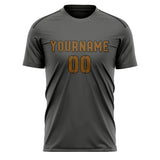 Custom Dark Grey Khaki Soccer Jersey