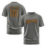 Custom Dark Grey Khaki T-Shirt