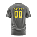 Custom Dark Grey Light Yellow T-Shirt