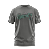 Custom Dark Grey Blue Green T-Shirt