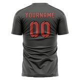 Custom Dark Grey Copper Rose Soccer Jersey