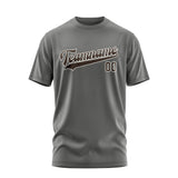 Custom Dark Grey Brown T-Shirt