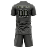 Custom Dark Grey Olive Soccer Set