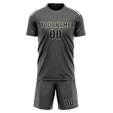 Custom Dark Grey Olive Soccer Set