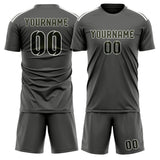 Custom Dark Grey Olive Soccer Set