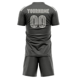 Custom Dark Grey Gray Soccer Set