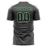 Custom Dark Grey Green Soccer Jersey