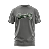 Custom Dark Grey Dark Green T-Shirt