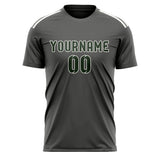 Custom Dark Grey Dark Green Soccer Jersey