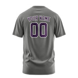 Custom Dark Grey Purple T-Shirt