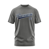 Custom Dark Grey Blue T-Shirt