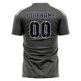 Custom Dark Grey Navy Soccer Jersey