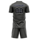 Custom Dark Grey Navy Soccer Set