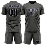 Custom Dark Grey Navy Soccer Set