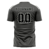 Custom Dark Grey Black Soccer Jersey