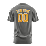Custom Dark Grey Yellow T-Shirt