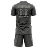 Custom Dark Grey Dark Grey Soccer Set