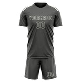 Custom Dark Grey Dark Grey Soccer Set