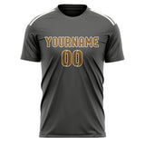 Custom Dark Grey Khaki Soccer Jersey