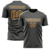 Custom Dark Grey Khaki Soccer Jersey