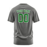 Custom Dark Grey Emerald Green T-Shirt