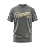 Custom Dark Grey Light Khaki T-Shirt