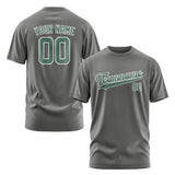 Custom Dark Grey Blue Green T-Shirt