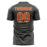 Custom Dark Grey Orange Soccer Jersey